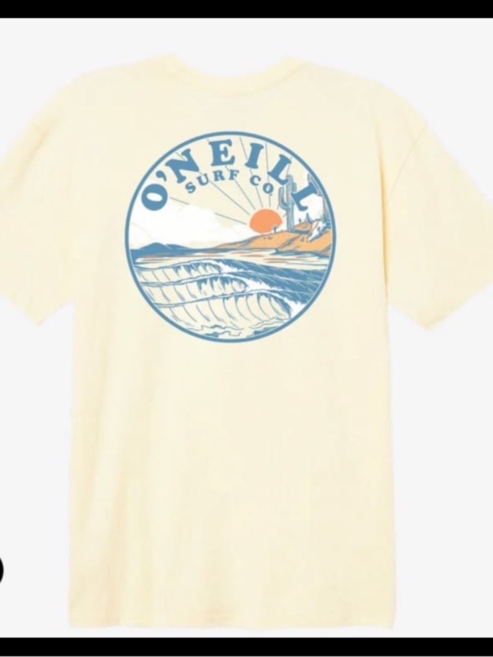 O'Neill Surf Co. Sunrise Wave Graphic Tee - Pale Yellow